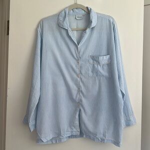 Julia Amory Blue and White Stripe PJ Set, Size M